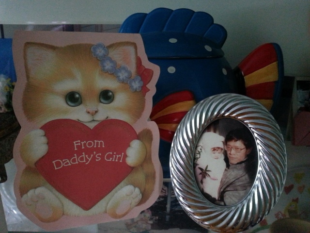 My fave Valentine's card to him and a picture of my dad and baby me :)